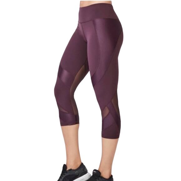 Sweaty Betty Power Wet Look Mesh 7/8 Leggings L - Picture 1 of 11